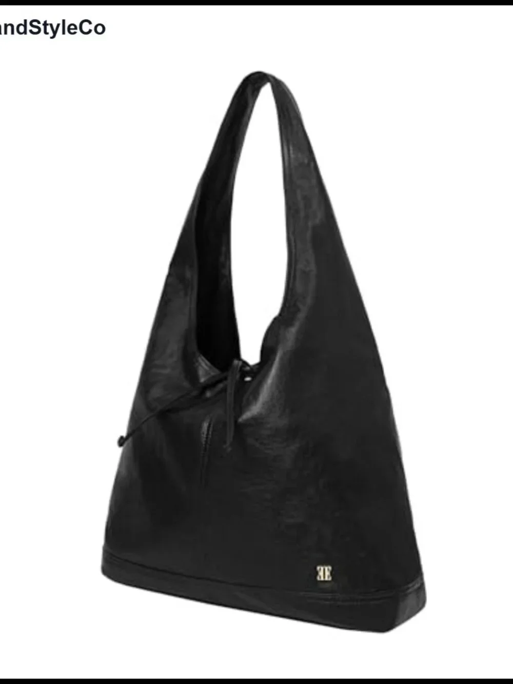 Large Vegan Leather Hobo Bag Slouchy Shoulder Handbag